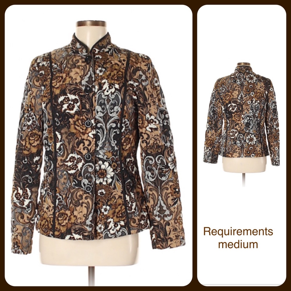 Lightweight Quilted Brown Jacket Requirements M